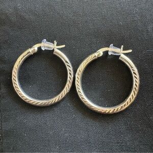 New Elegant Sterling Silver 925 Hoop Earrings